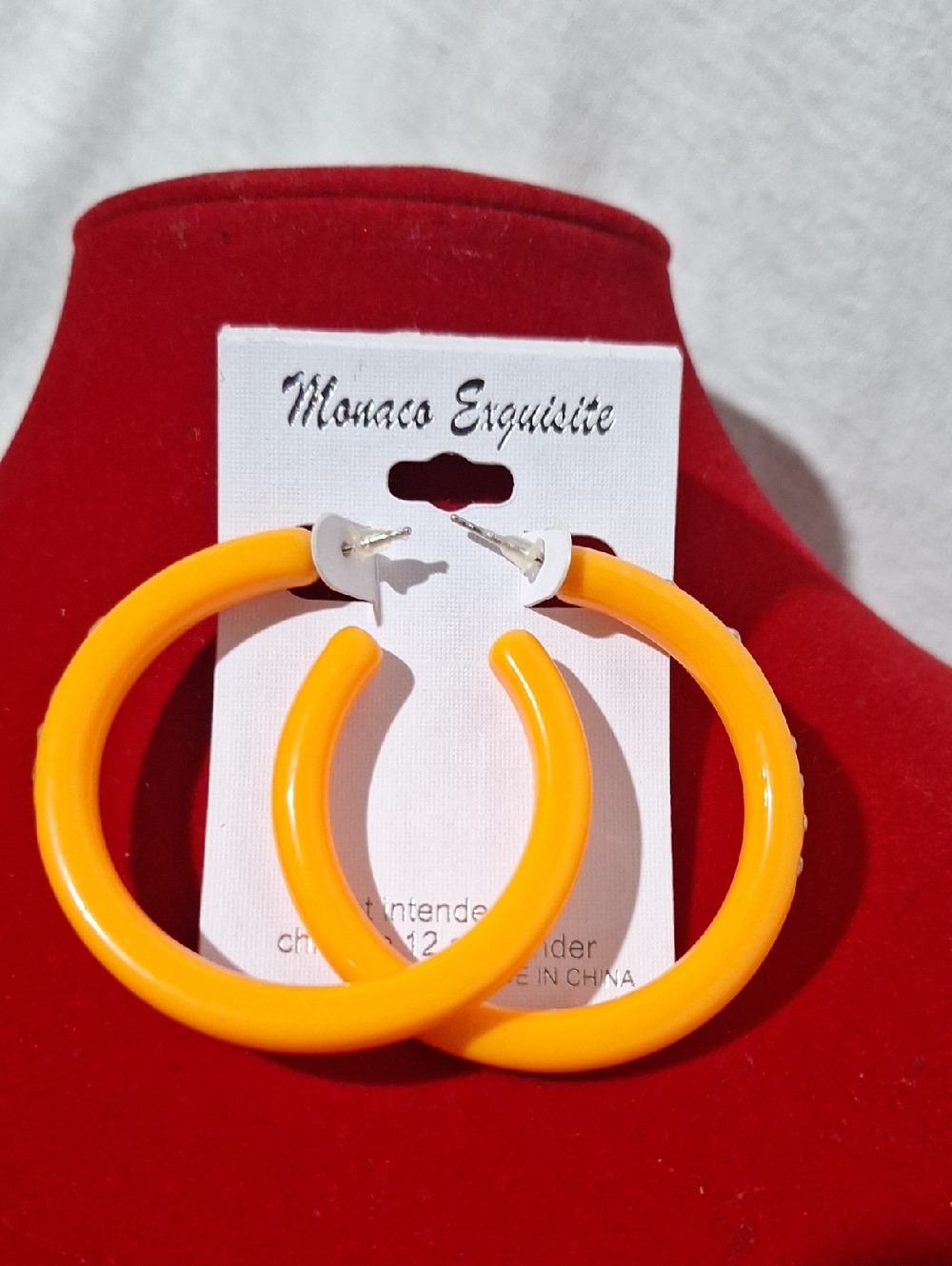 Yellow Hoop Earrings
